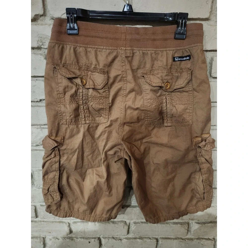 SD Essentials Mens Brown Cargo Shorts